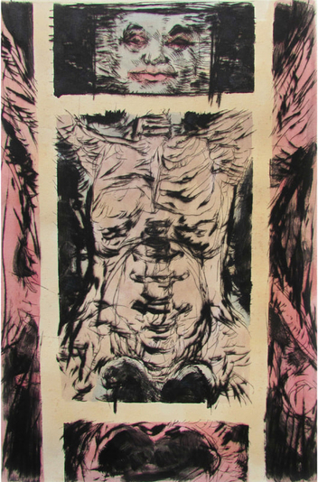 Figure, drypoint and watercolour, 12x16 approx. edition of two.