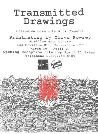 Transmitted Drawings poster, silkscreen, 12x16, one of a whole bunch