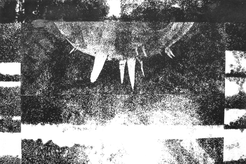 The Second Millisecond, silkscreen, chine colle, 8x12in. one of one
