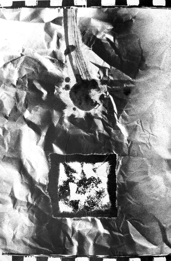 Re-entry, spraypaint, silkscreen, acrylic, relief, chine colle, 8x12in., one of one