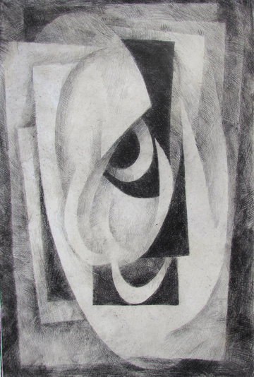 Hyperobject, drypoint 8x12 inches