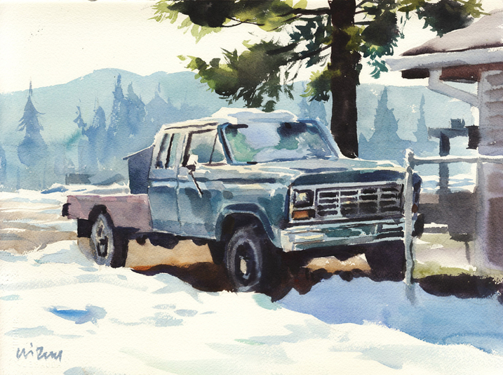 Truck, Cumberland, 11x15inches, 250.00 unframed.