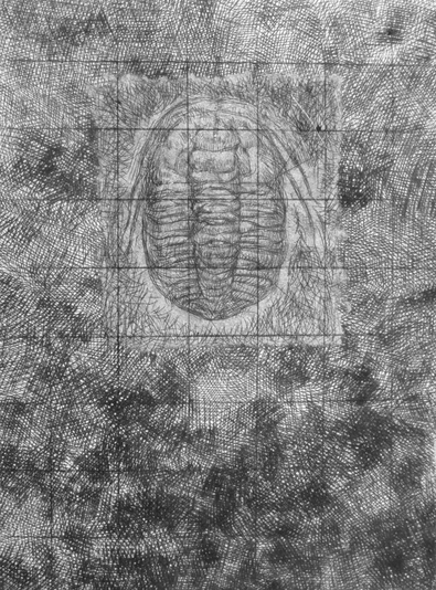 Last Impression, drypoint, chine colle, 9x12in. one of one on Stonehenge paper.