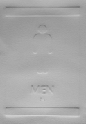 Men, embossing, approx. 6x8 inches, one of one.