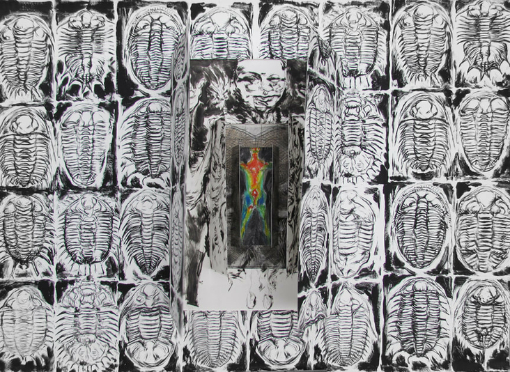 Body Images, silkscreen, drypoint, watercolour, chin colle, pastel, 30 x 42 inches, one-of-one