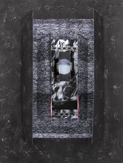 Today's World, Yesterday And Tomorrow, monoprint, silkscreen, drypoint and watercolour, 24x32 inches, one-of-one