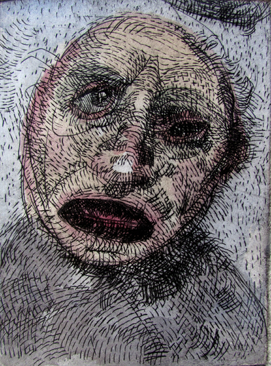 Little Albert, 4x6 inch drypoint and watercolour variable edition of 20 40.00