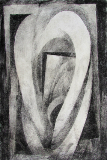 Hyperobject, drypoint, 8x12 inches edition of twenty