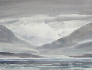 Large Distant Mountain On Mainland 250.00 unframed