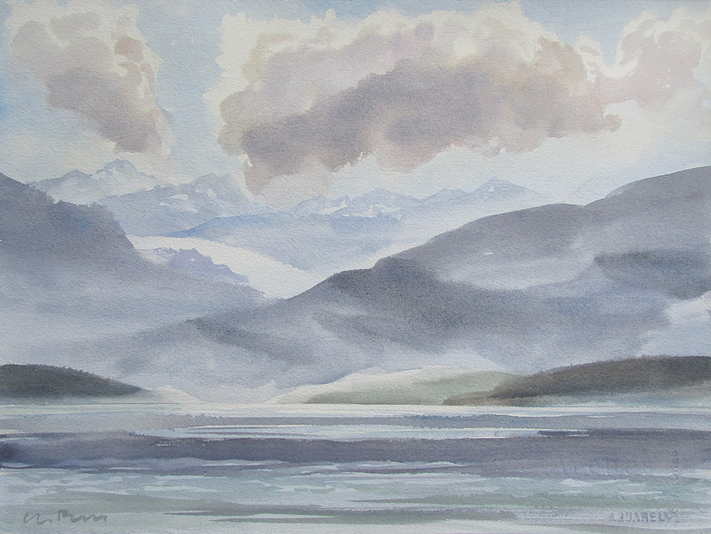 Two Clouds Over Mainland 250.00 unframed