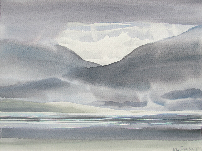 Untitled View Toward Mainland 11x15 inch watercolour 250 unframed