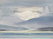 Untitled View Toward Mainland 11x15 inch watercolour 250.00 unframed