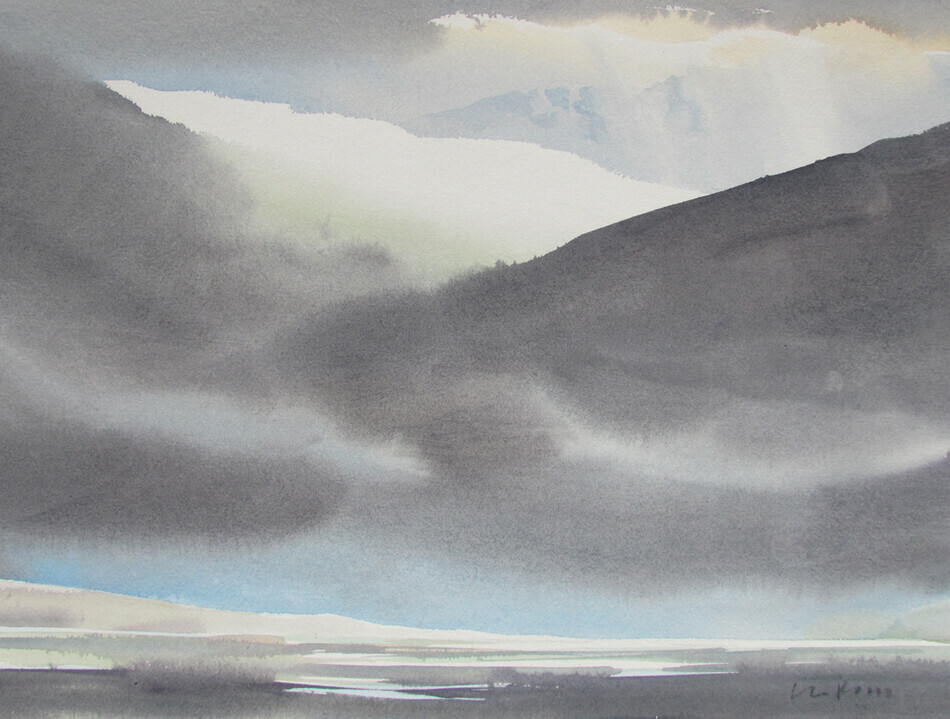 Forbidden Plateau Over Comox Lake, 12x16 inches 250.00 unframed
