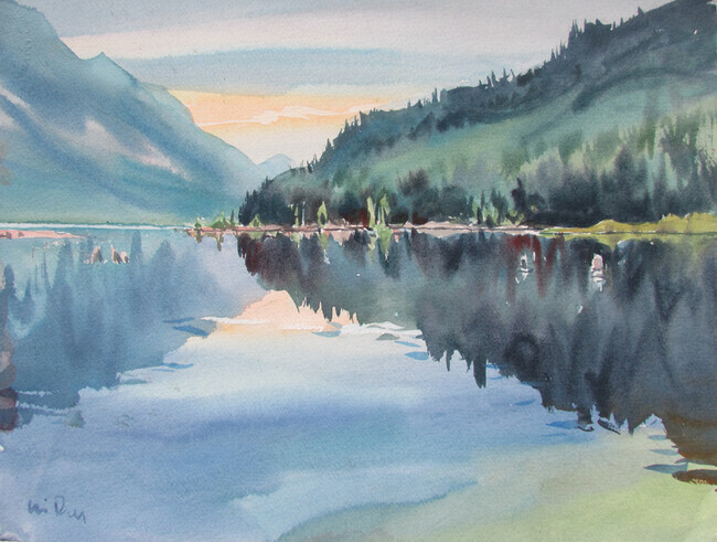 South End of Buttle Lake, 12x16 inches 250.00