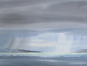 Rain viewed from Courtenay, 11x15 inches, 250.00 unframed.