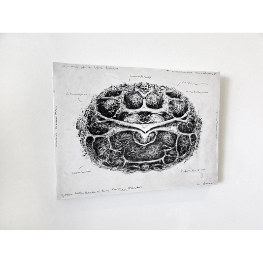Vignette, drypoint plaster print, 11x13 inches, one-of-one