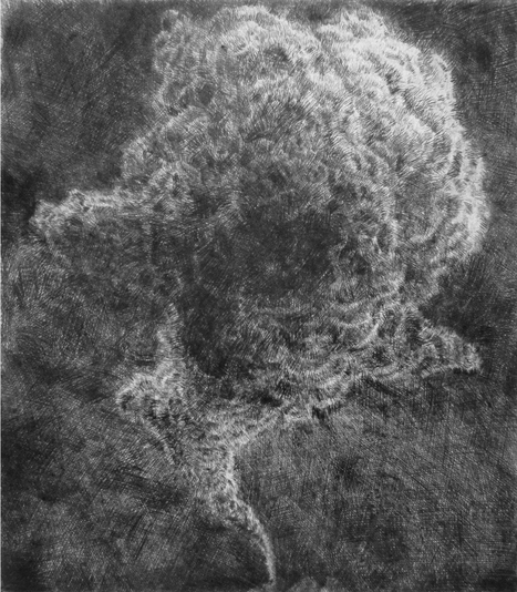 Jinn, drypoint with watercolour tint, 8x10 inches edition of twenty