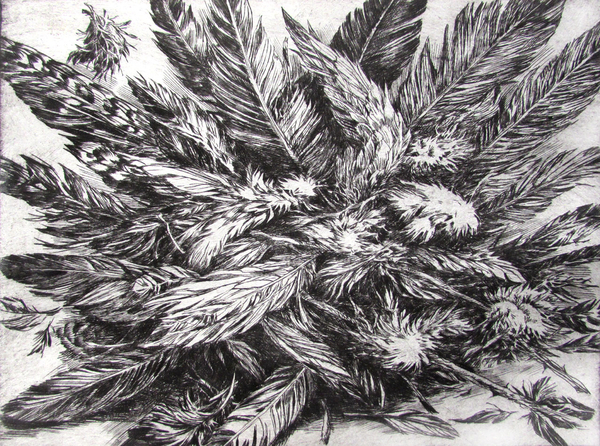 Wreckage, drypoint 8x10in., edition of five